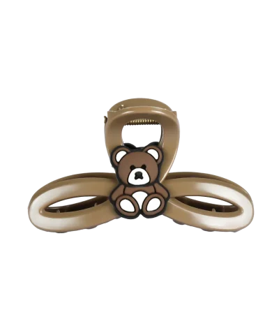 کلیپس مو طرح خرس قهوه ای مدل پاپیونی