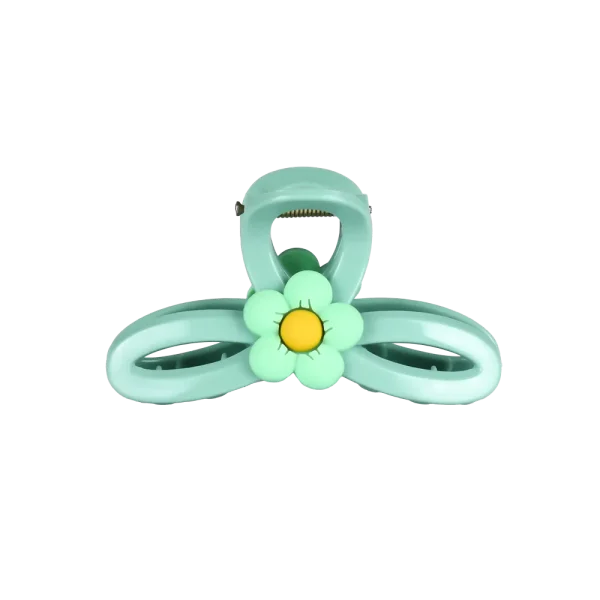 کلیپس مو پاپیونی طرح گل سبز سفارش از تولیدکننده