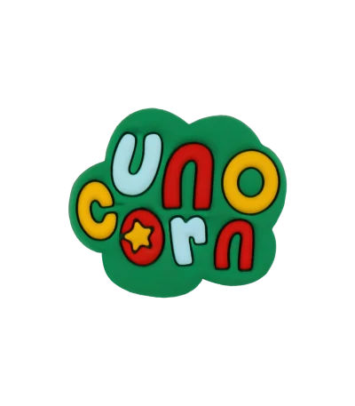 جیبیتز unocorn برند کوهبر، مدل فانتزی سیلیکونی با طراحی الهام‌گرفته از کارت بازی. مناسب تزیین کراکس و اکسسوری‌ها. فروش عمده جیبیتز خاص و ترندی.