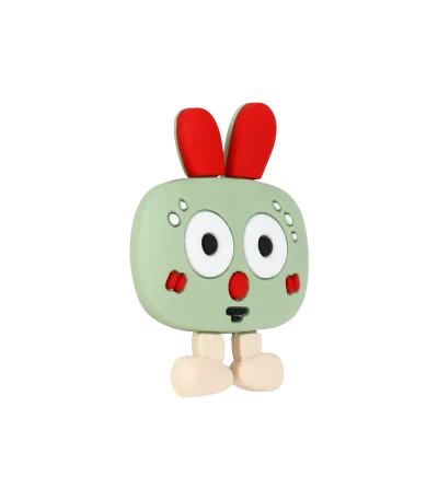 جیبیتز ربات خرگوش فانتزی برند کوهبر، مدل سیلیکونی خاص با طراحی عروسکی و رباتی. مناسب تزیین کراکس و اکسسوری‌ها. فروش عمده جیبیتز فانتزی با بهترین قیمت.