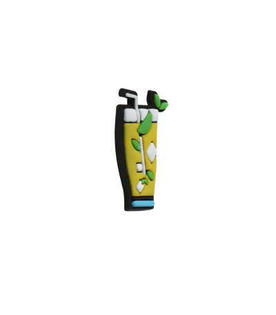 جیبیتز طرح آبمیوه برند کوهبر، مدل فانتزی سیلیکونی رنگی. مناسب تزیین کراکس و اکسسوری‌ها. فروش عمده جیبیتز شاد و کودکانه با قیمت مناسب.