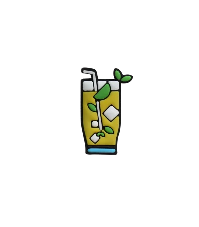 جیبیتز طرح آبمیوه برند کوهبر، مدل فانتزی سیلیکونی رنگی. مناسب تزیین کراکس و اکسسوری‌ها. فروش عمده جیبیتز شاد و کودکانه با قیمت مناسب.