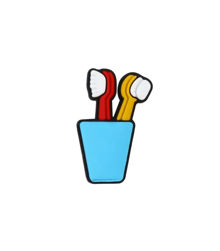 جیبیتز طرح مسواک برند کوهبر، مدل فانتزی سیلیکونی با طراحی خلاقانه و متفاوت. مناسب تزیین کراکس و اکسسوری‌ها. فروش عمده جیبیتز خاص با قیمت مناسب.