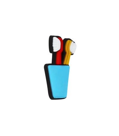 جیبیتز طرح مسواک برند کوهبر، مدل فانتزی سیلیکونی با طراحی خلاقانه و متفاوت. مناسب تزیین کراکس و اکسسوری‌ها. فروش عمده جیبیتز خاص با قیمت مناسب.