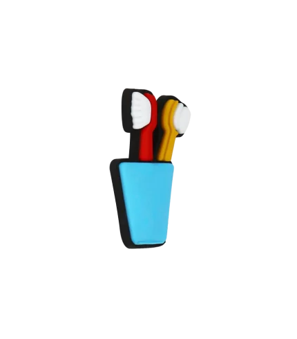 جیبیتز طرح مسواک برند کوهبر، مدل فانتزی سیلیکونی با طراحی خلاقانه و متفاوت. مناسب تزیین کراکس و اکسسوری‌ها. فروش عمده جیبیتز خاص با قیمت مناسب.