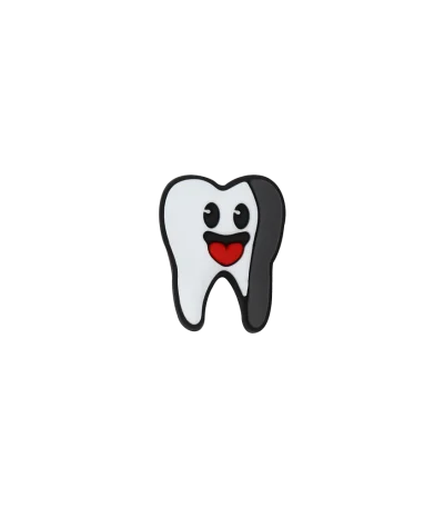 جیبیتز طرح دندان برند کوهبر، مدل فانتزی سیلیکونی کارتونی با پیام بهداشتی مثبت. مناسب تزیین کراکس و اکسسوری‌ها. فروش عمده جیبیتز خاص با قیمت مناسب.