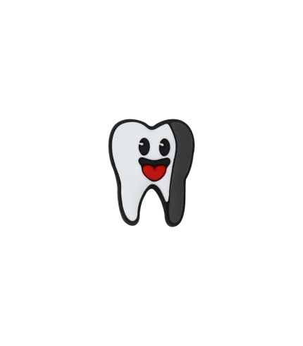 جیبیتز طرح دندان برند کوهبر، مدل فانتزی سیلیکونی کارتونی با پیام بهداشتی مثبت. مناسب تزیین کراکس و اکسسوری‌ها. فروش عمده جیبیتز خاص با قیمت مناسب.