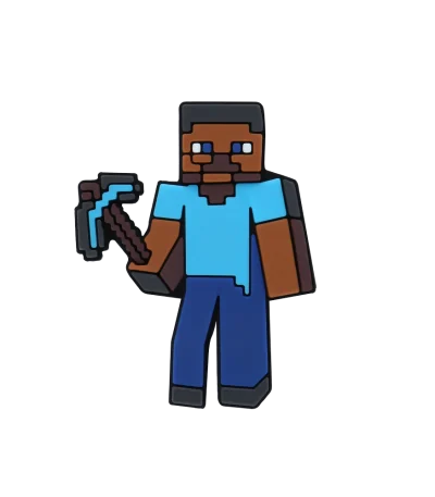 جیبیتز طرح استیو ماینکرفت برند کوهبر، مدل فانتزی سیلیکونی الهام‌گرفته از کاراکتر پیکسلی بازی‌های ساخت‌وساز. مناسب تزیین کراکس و اکسسوری‌ها. فروش عمده جیبیتز گیمری با قیمت مناسب.