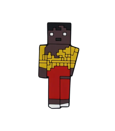 جیبیتز طرح بازی ماینکرفت برند کوهبر، مدل فانتزی سیلیکونی الهام‌گرفته از فضای بازی‌های پیکسلی و گیمینگ. مناسب تزیین کراکس و اکسسوری‌ها. فروش عمده جیبیتز گیمری با قیمت مناسب.