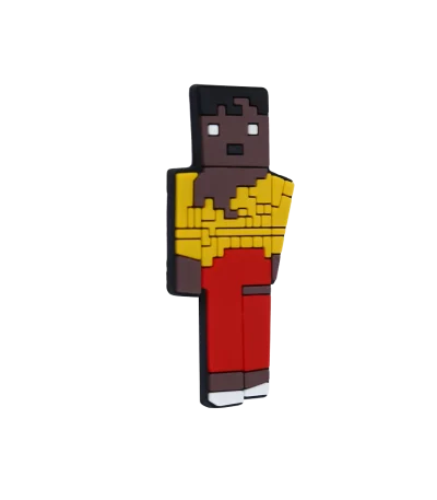 جیبیتز طرح بازی ماینکرفت برند کوهبر، مدل فانتزی سیلیکونی الهام‌گرفته از فضای بازی‌های پیکسلی و گیمینگ. مناسب تزیین کراکس و اکسسوری‌ها. فروش عمده جیبیتز گیمری با قیمت مناسب.