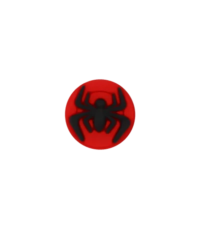 جیبیتز لوگو مرد عنکبوتی برند کوهبر، مدل فانتزی سیلیکونی الهام‌گرفته از نماد عنکبوت و استایل قهرمانی. مناسب تزیین کراکس و اکسسوری‌ها. فروش عمده جیبیتز اکشنی با قیمت مناسب.