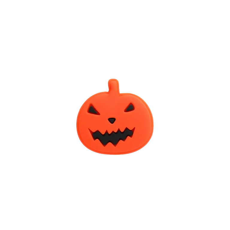 جیبیتز کدو هالووینی برند کوهبر، مدل فانتزی سیلیکونی مناسب تزیین کراکس و اکسسوری‌ها. فروش عمده جیبیتز هالووینی با قیمت مناسب.