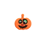 جیبیتز کدو طرح هالووین برند کوهبر، مدل فانتزی سیلیکونی مناسب تزیین کراکس و اکسسوری‌ها. فروش عمده جیبیتز هالووینی با قیمت مناسب.