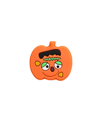 جیبیتز مدل کدوی هالووین برند کوهبر، مدل فانتزی سیلیکونی مناسب تزیین کراکس و اکسسوری‌ها. فروش عمده جیبیتز هالووینی با قیمت مناسب.