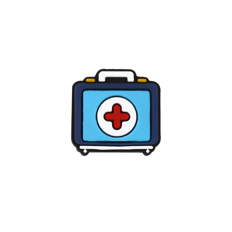 جیبیتز طرح کیف پزشکی برند کوهبر، مدل فانتزی سیلیکونی مفهومی با طراحی کارتونی. مناسب تزیین کراکس و اکسسوری‌ها. فروش عمده جیبیتز مرتبط با کادر درمان.