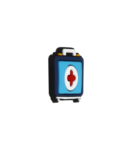 جیبیتز طرح کیف پزشکی برند کوهبر، مدل فانتزی سیلیکونی مفهومی با طراحی کارتونی. مناسب تزیین کراکس و اکسسوری‌ها. فروش عمده جیبیتز مرتبط با کادر درمان.