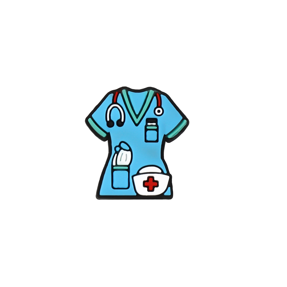 جیبیتز طرح لباس پزشکی برند کوهبر، مدل فانتزی سیلیکونی مفهومی با طراحی کارتونی. مناسب تزیین کراکس و اکسسوری‌ها. فروش عمده جیبیتز مرتبط با کادر درمان.