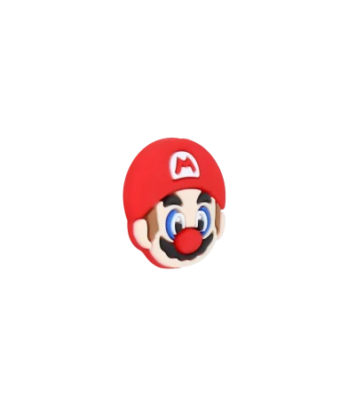 جیبیتز کله ماریو برند کوهبر، مدل فانتزی سیلیکونی الهام‌گرفته از چهره شخصیت بازی‌های کلاسیک. مناسب تزیین کراکس و اکسسوری‌ها. فروش عمده جیبیتز گیمری با قیمت مناسب.