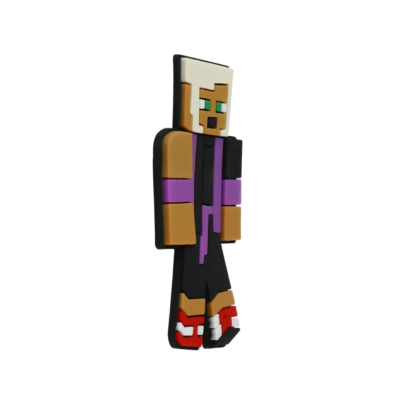 جیبیتز ماینکرفت Kai برند کوهبر، مدل فانتزی سیلیکونی الهام‌گرفته از شخصیت‌های پیکسلی بازی‌های ساخت‌وساز. مناسب تزیین کراکس و اکسسوری‌ها. فروش عمده جیبیتز گیمری با قیمت مناسب.