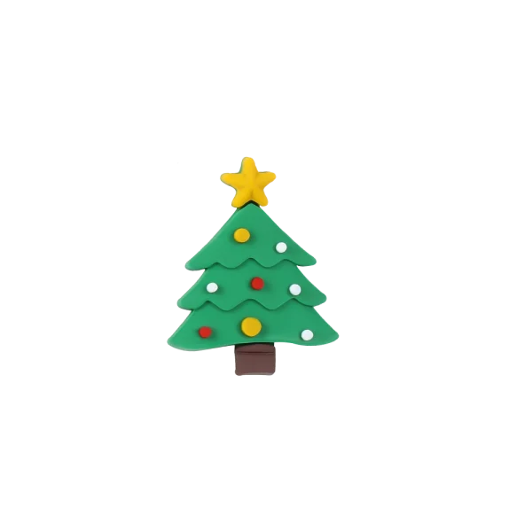 جیبیتز درخت کریسمس برند کوهبر، مدل فانتزی سیلیکونی مناسب جشن‌های زمستانی. مناسب تزیین کراکس و اکسسوری‌ها. فروش عمده جیبیتز کریسمسی با قیمت مناسب.