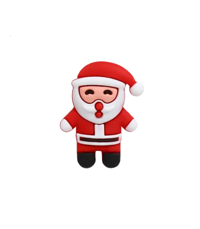 جیبیتز طرح بابانوئل برند کوهبر، مدل فانتزی سیلیکونی مناسب جشن‌های کریسمس و زمستانی. مناسب تزیین کراکس و اکسسوری‌ها. فروش عمده جیبیتز کریسمسی با قیمت مناسب.