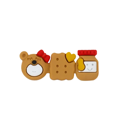 جیبیتز خرس و عسل برند کوهبر، مدل فانتزی سیلیکونی کارتونی با طراحی بامزه. مناسب تزیین کراکس و اکسسوری‌ها. فروش عمده جیبیتز حیوانات فانتزی با قیمت مناسب.